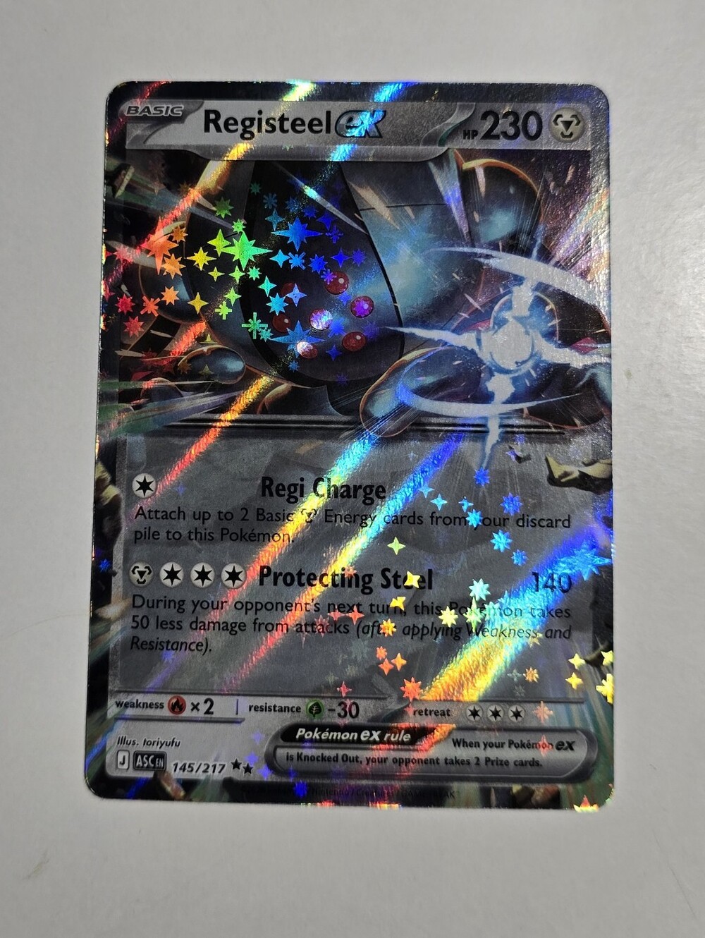 Pokemon Registeel ex Ascended Heroes Double Rare 145/217